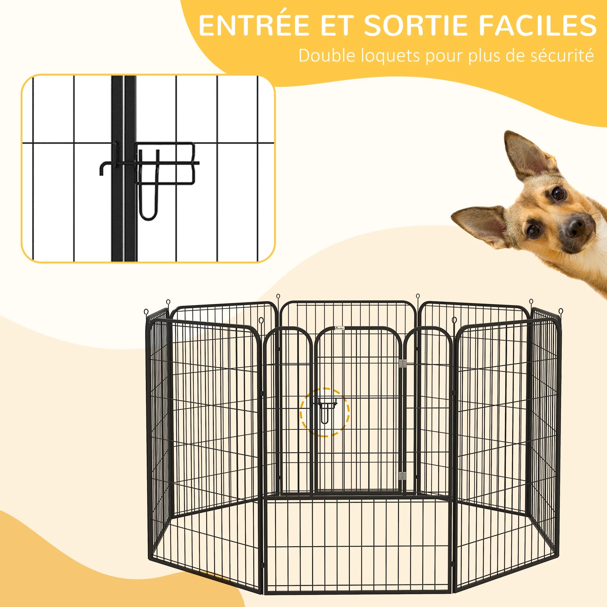 Enclos haut pour grand chien