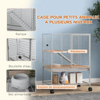 Cage à roulette pour furet ou chinchilla