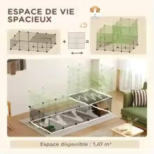Enclos modulable à 39 panneaux