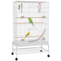 Cage blanche haute pour perroquet