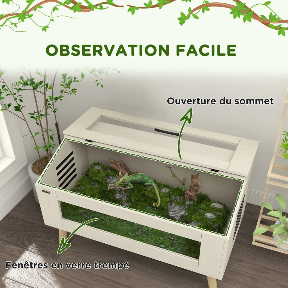 Terrarium reptiles aération latérale