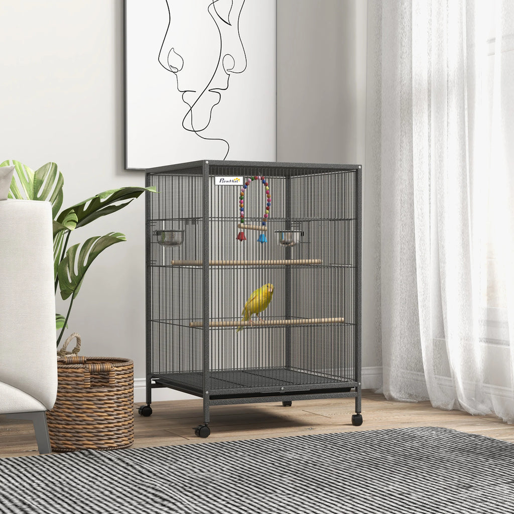 Cage sur pied, à roulettes