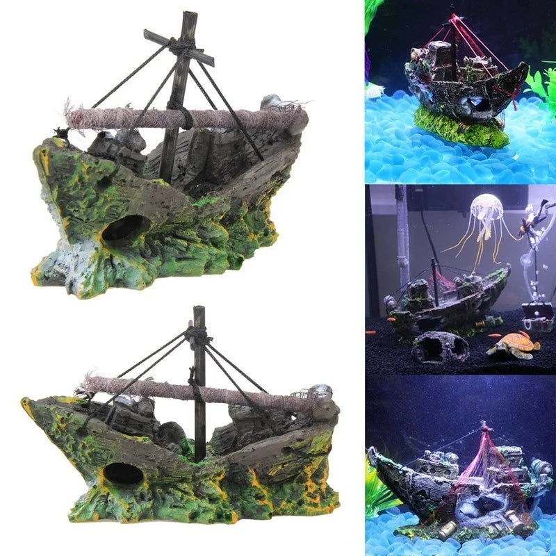 Épave bateau pirate résine