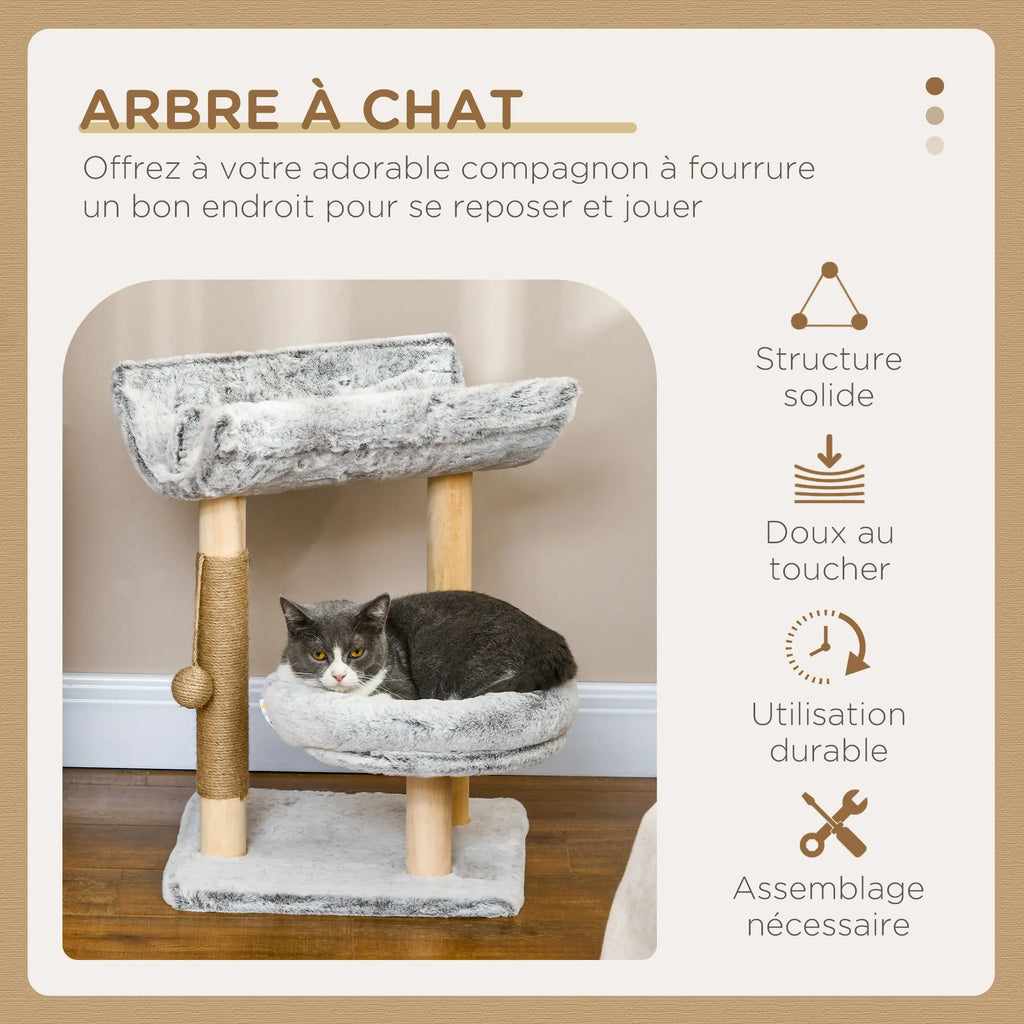 Arbre à chats  couchette incurvée