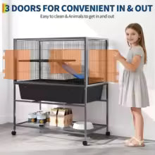Cage à roulette pour furet ou chinchilla