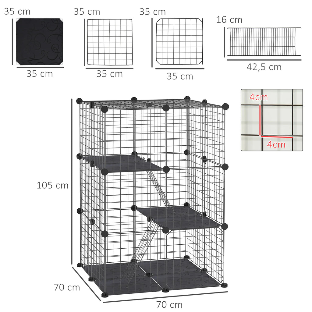 Enclos modulable à 39 panneaux