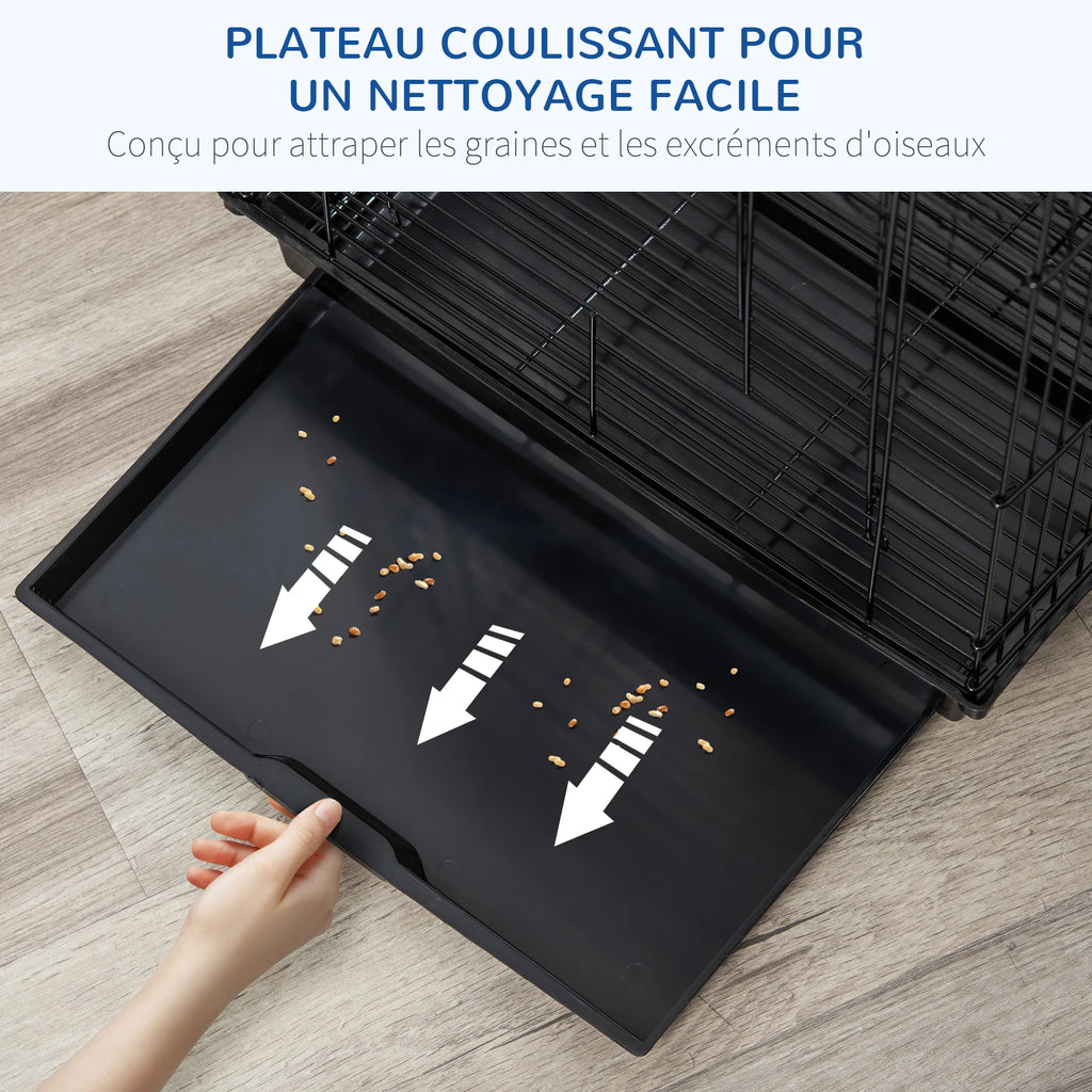 Cage toit ouvrant petit perroquet