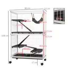 Cage blanche pour furet ou chinchilla