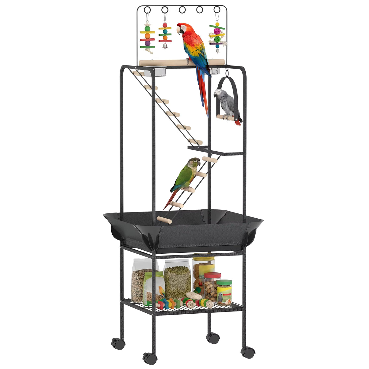 Support de jeu oiseaux, perchoir perroquet