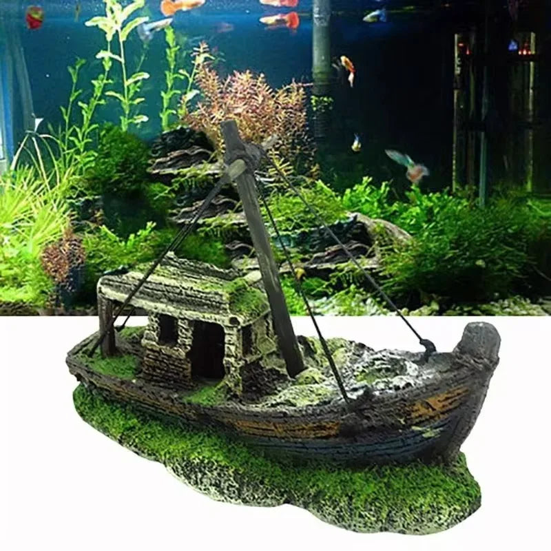 Épave bateau sur socle