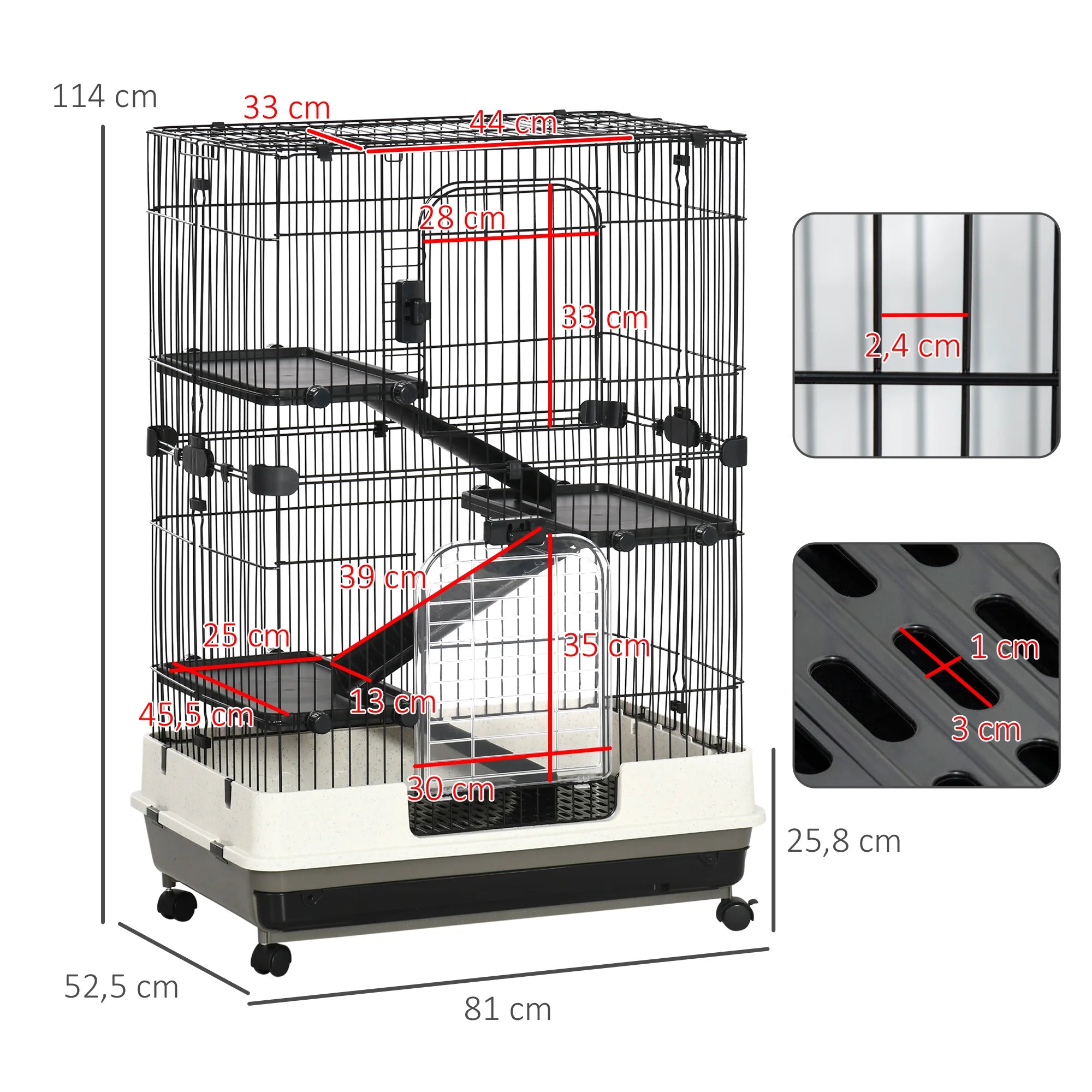 Cage à furet ou chinchilla mi-basse