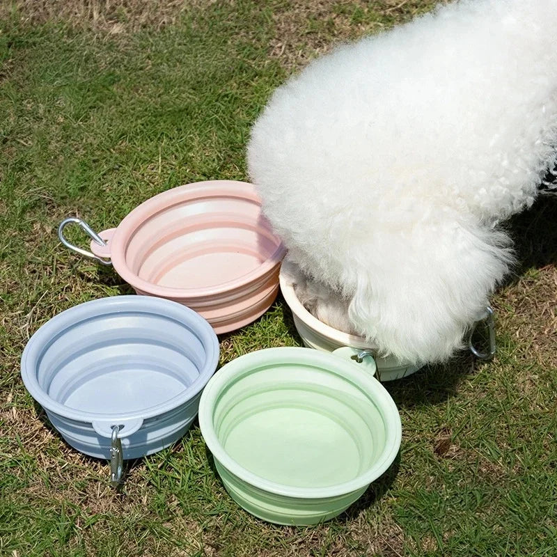 Gamelle pliante en silicone pour chien