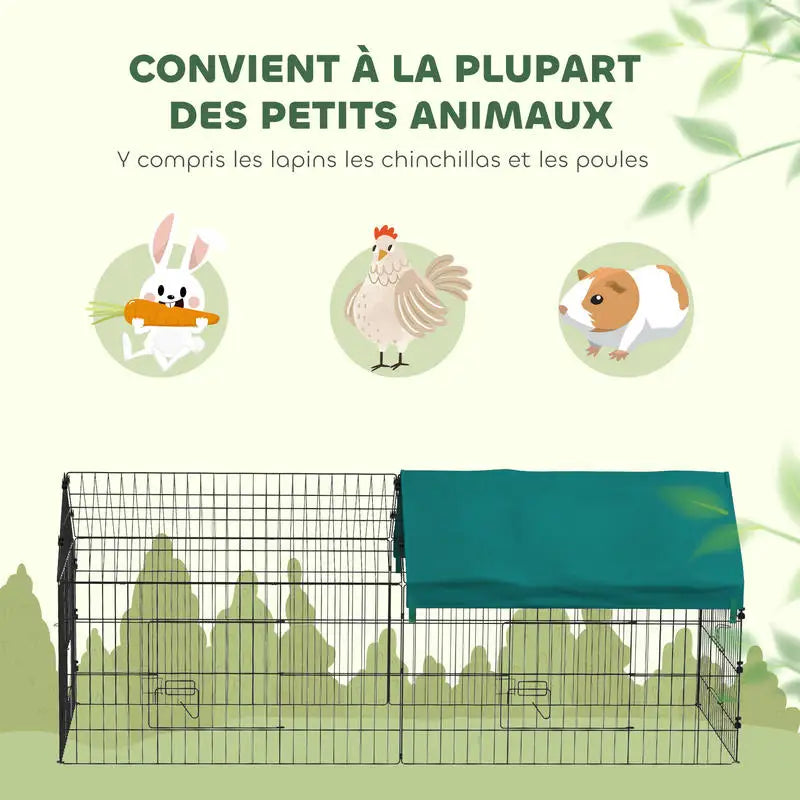 Enclos à poules L185 cm