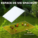 PawHut Enclos poulailler 5,1 m²