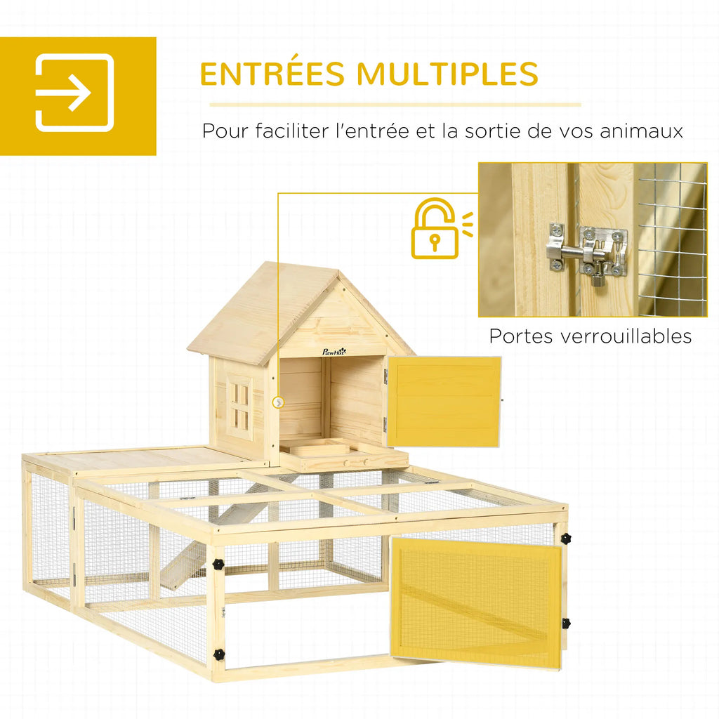 Clapier villa d’extérieur à lapins