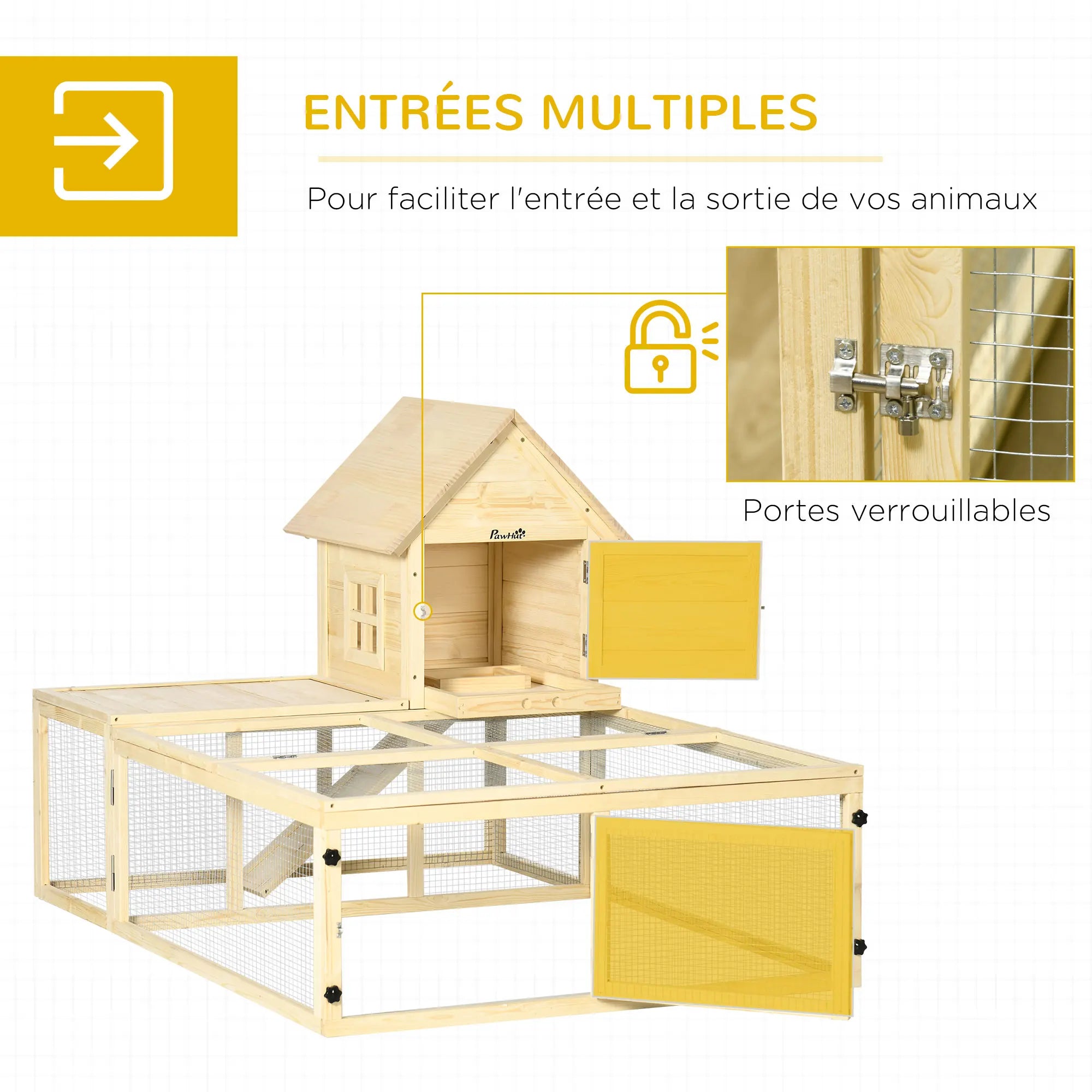 Clapier villa d’extérieur à lapins