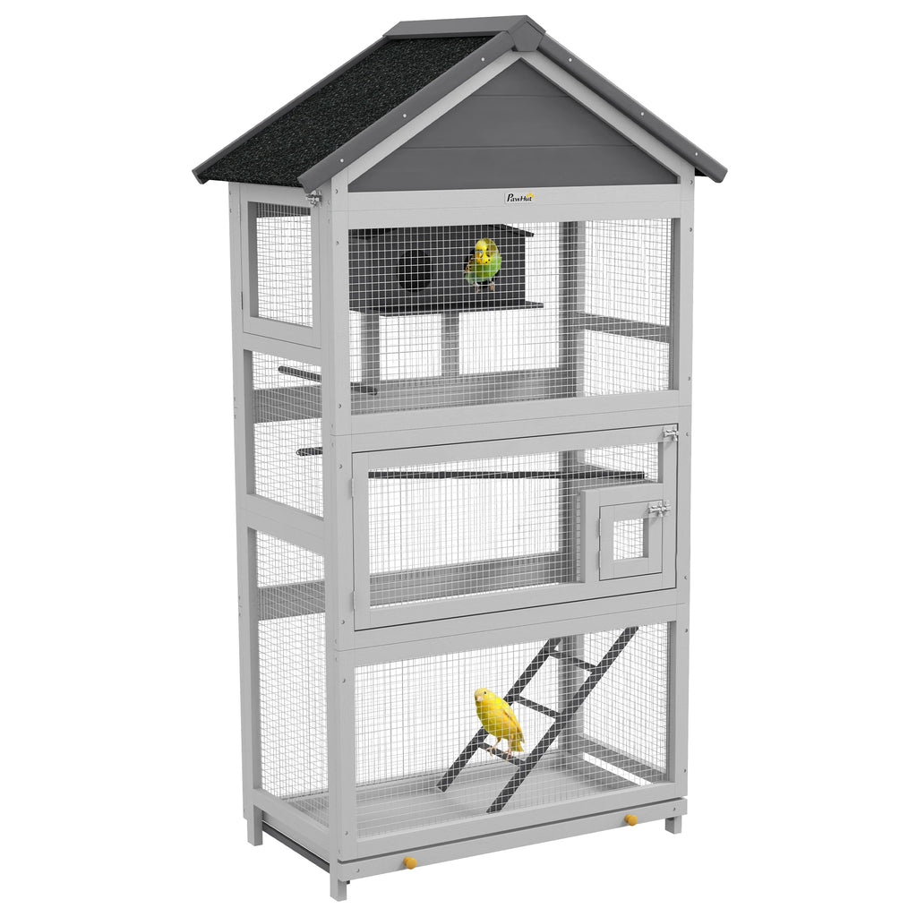 Grande cage d’extérieur en bois