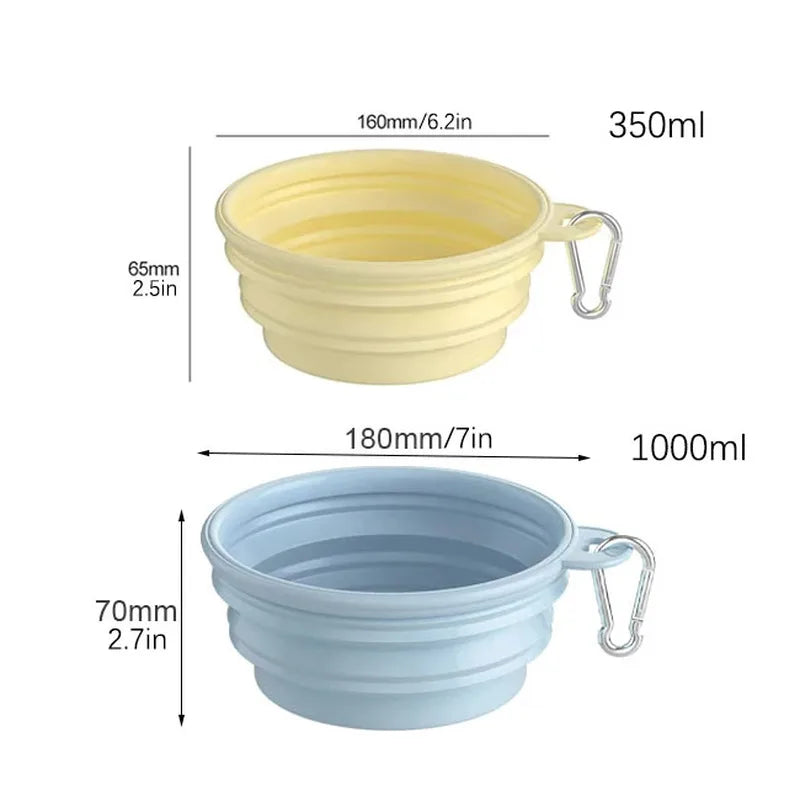 Gamelle pliante en silicone pour chien