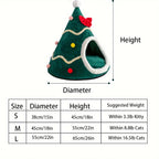 Panier chat forme sapin noël