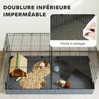 Enclos à lapin cage avec séparateur