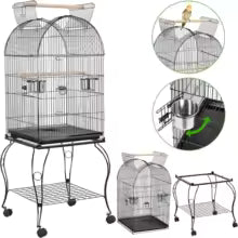 Cage toit ouvrant support roulant
