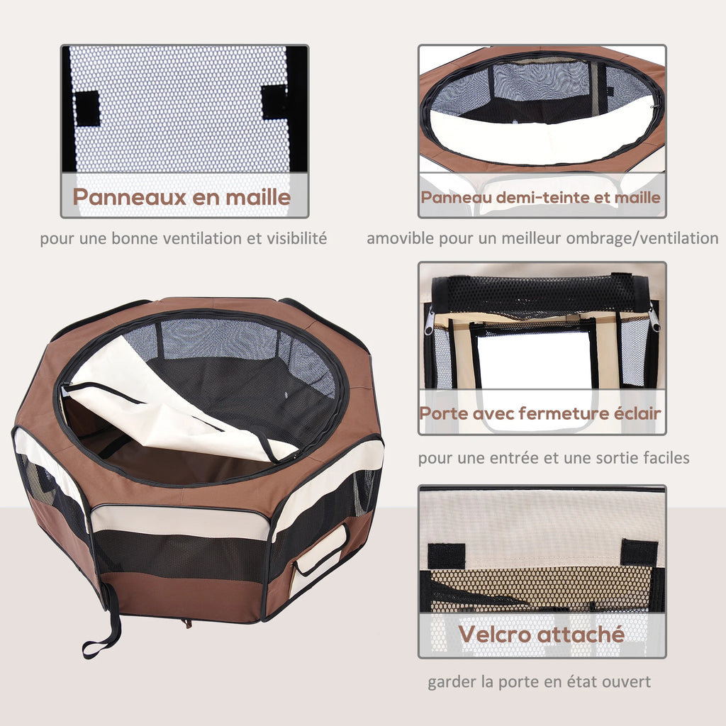Enclos chiens pliable en tissu