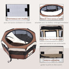 Enclos chiens pliable en tissu
