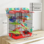 Cage mi-haute équipée à étages