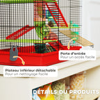 Cage mi-haute équipée à étages