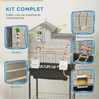 Cage sur support haut roulant