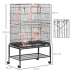 Cage noir haute pour perroquet