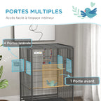 Cage sur pied, à roulettes