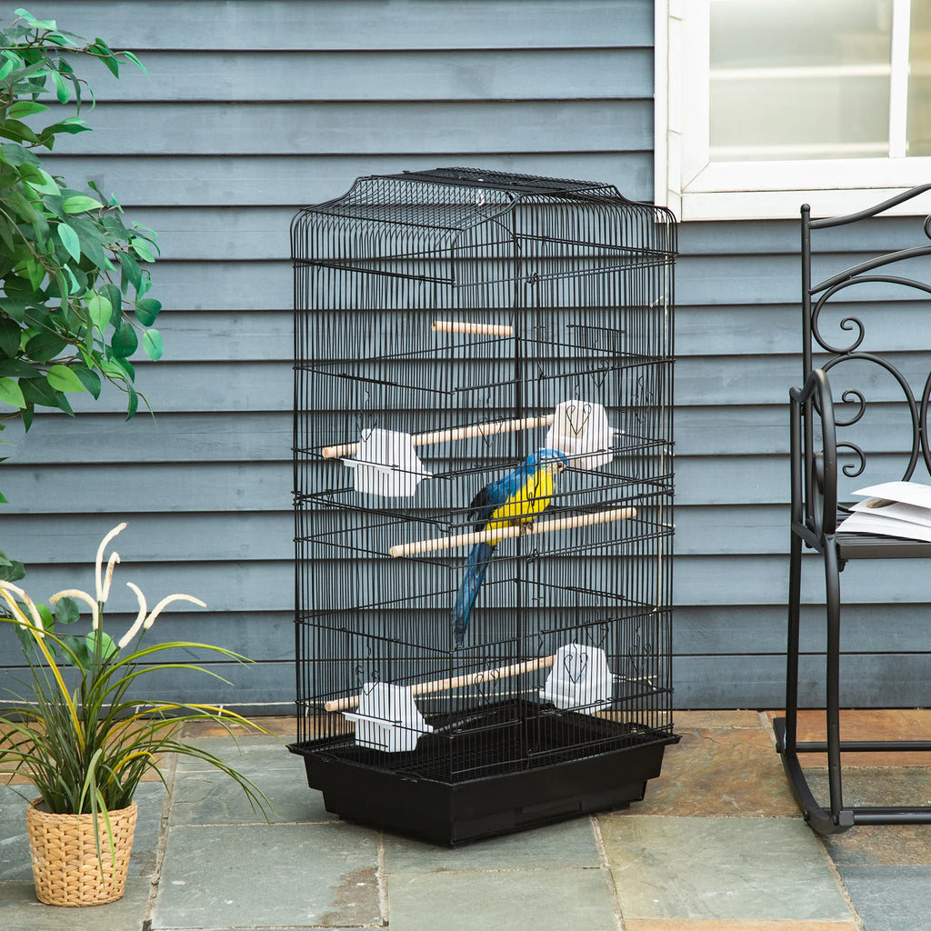 Volière à oiseaux double porte