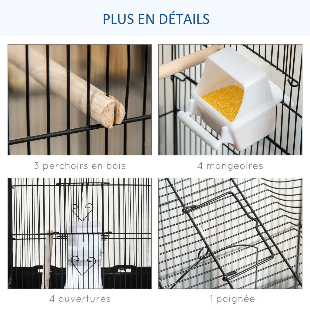 Volière à oiseaux double porte