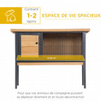 Clapier en bois surélevé à lapins