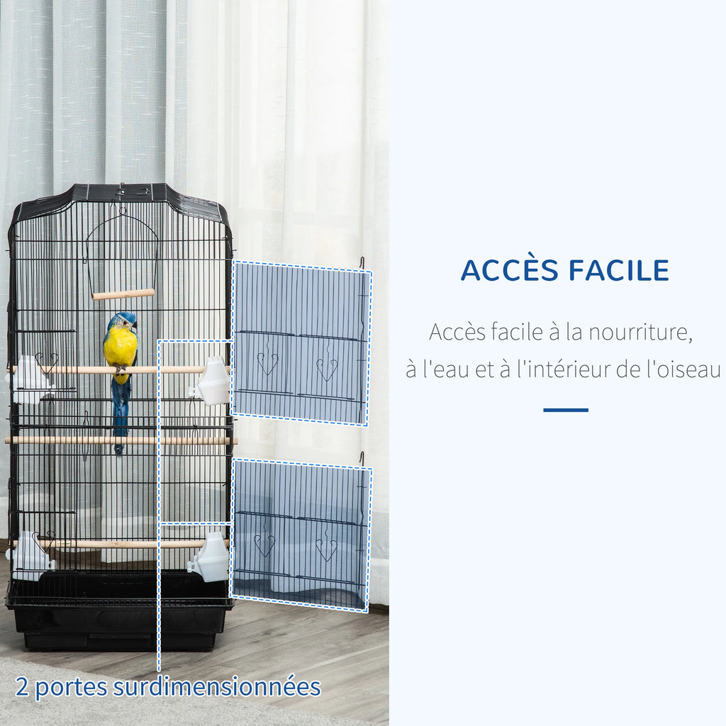 Volière à oiseaux double porte