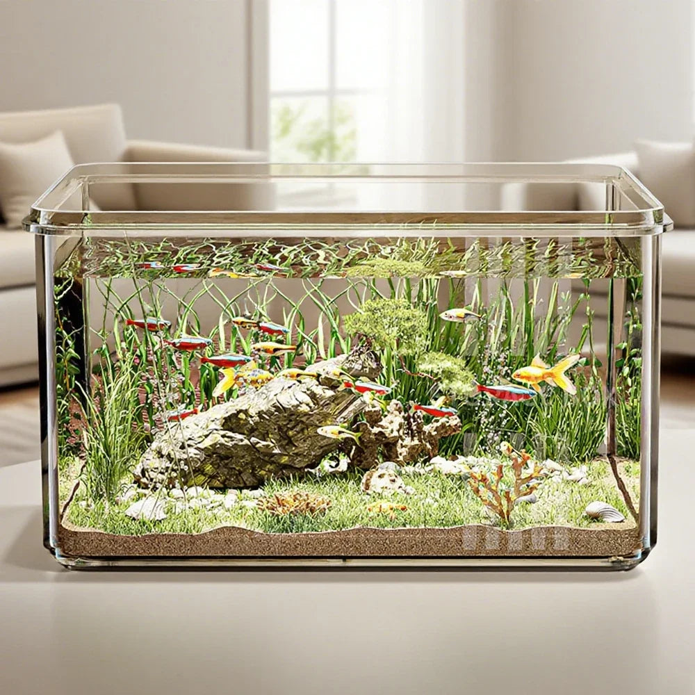 Aquarium de bureau rectangle