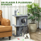Arbre à chats double niche