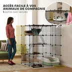 Enclos modulable à 63 panneaux