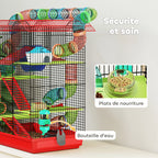 Cage mi-haute équipée à étages
