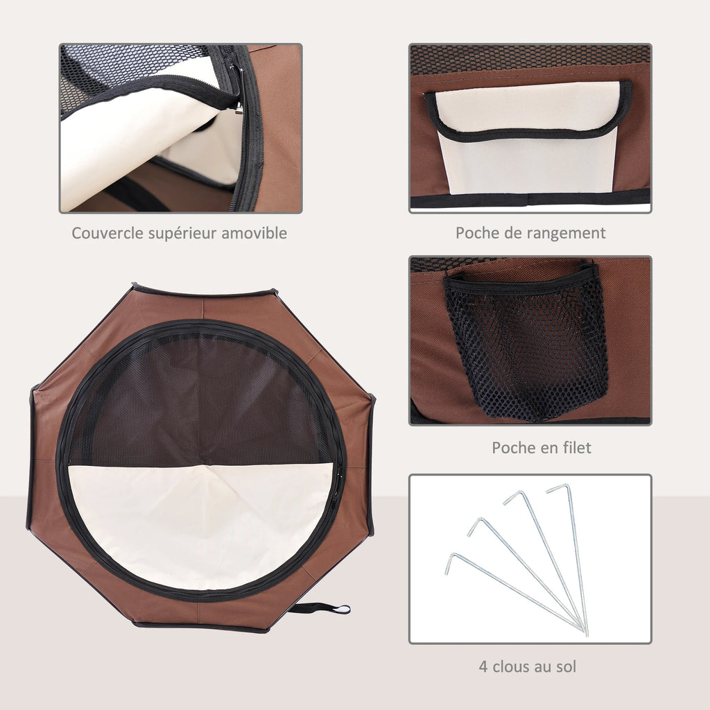 Enclos chiens pliable en tissu