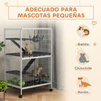 Cage à furet chinchilla ou lapin mi-haute