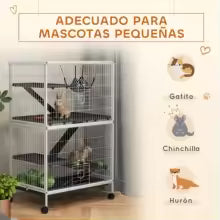 Cage blanche pour furet ou chinchilla
