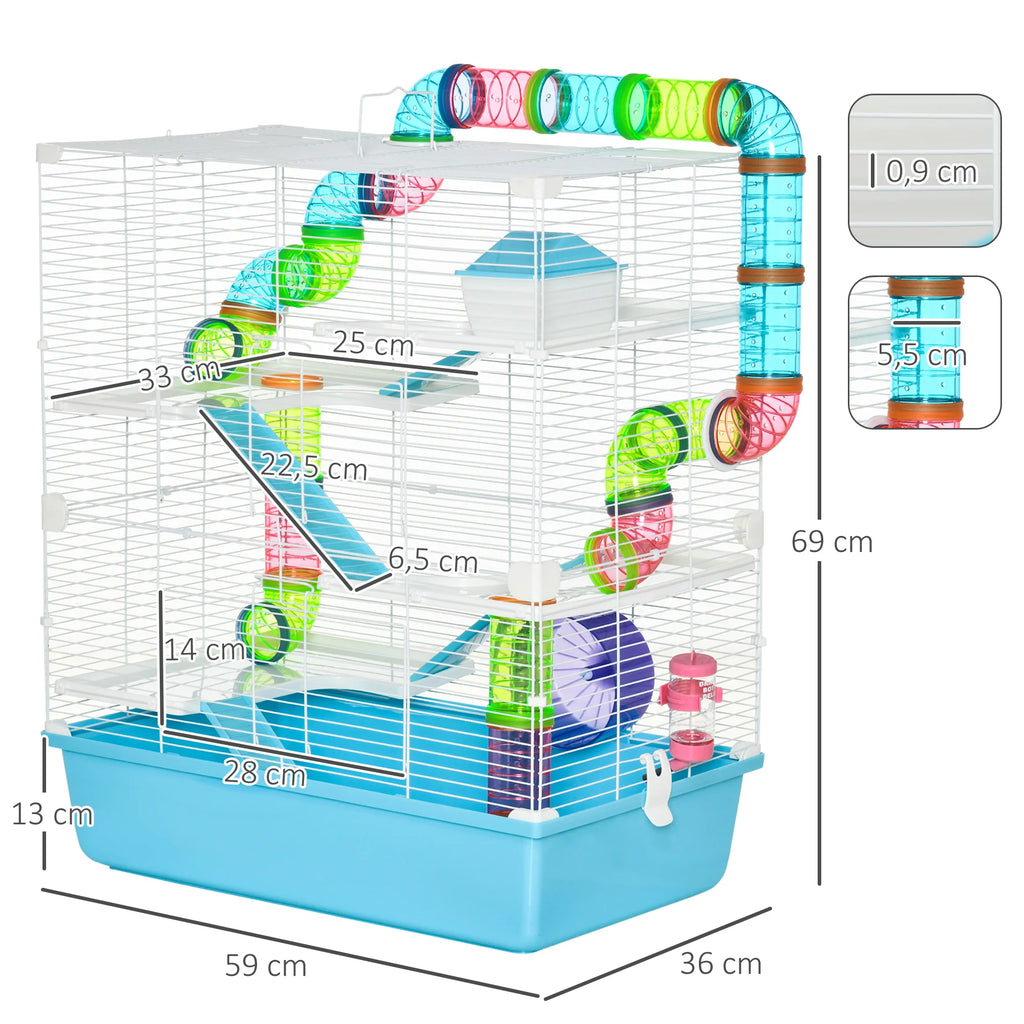 Cage blanche haute pour hamster