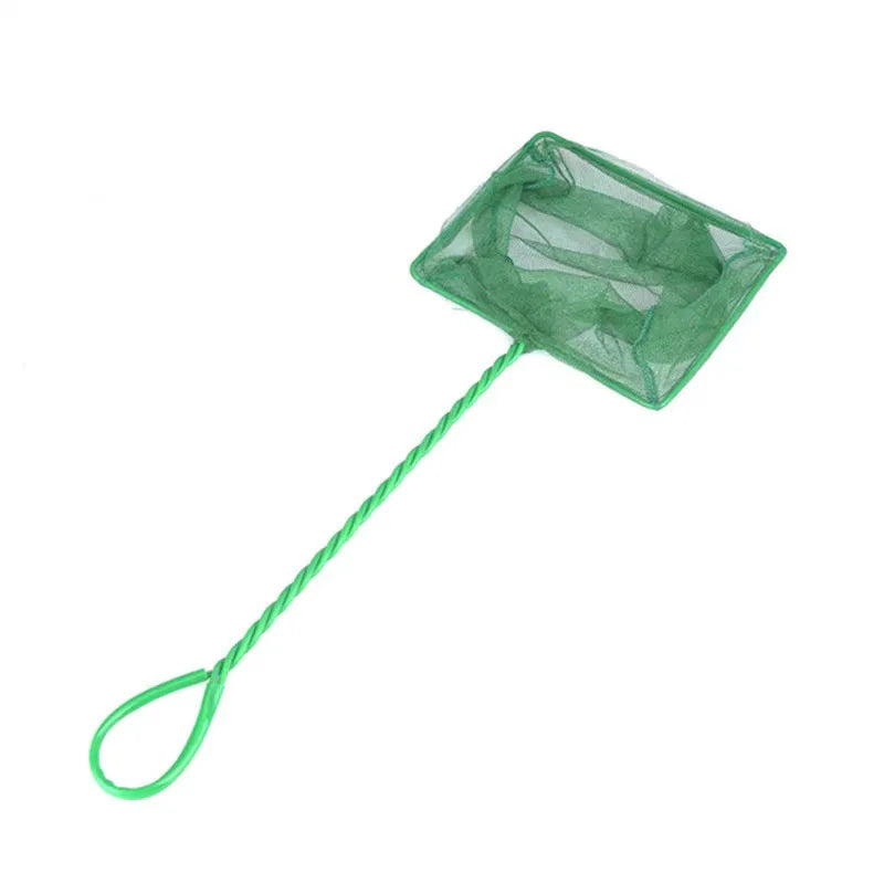 Épuisette verte pour aquarium