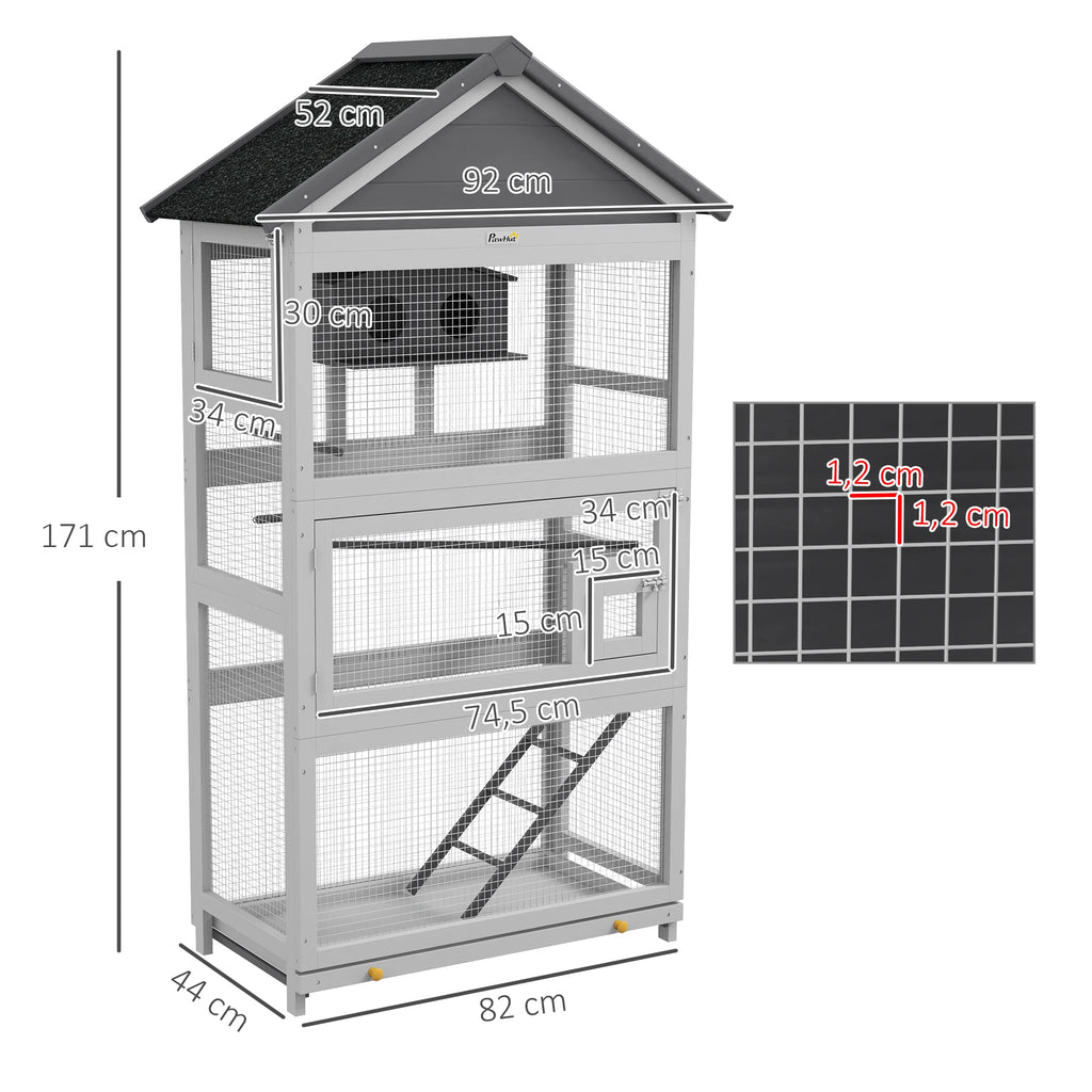 Grande cage d’extérieur en bois