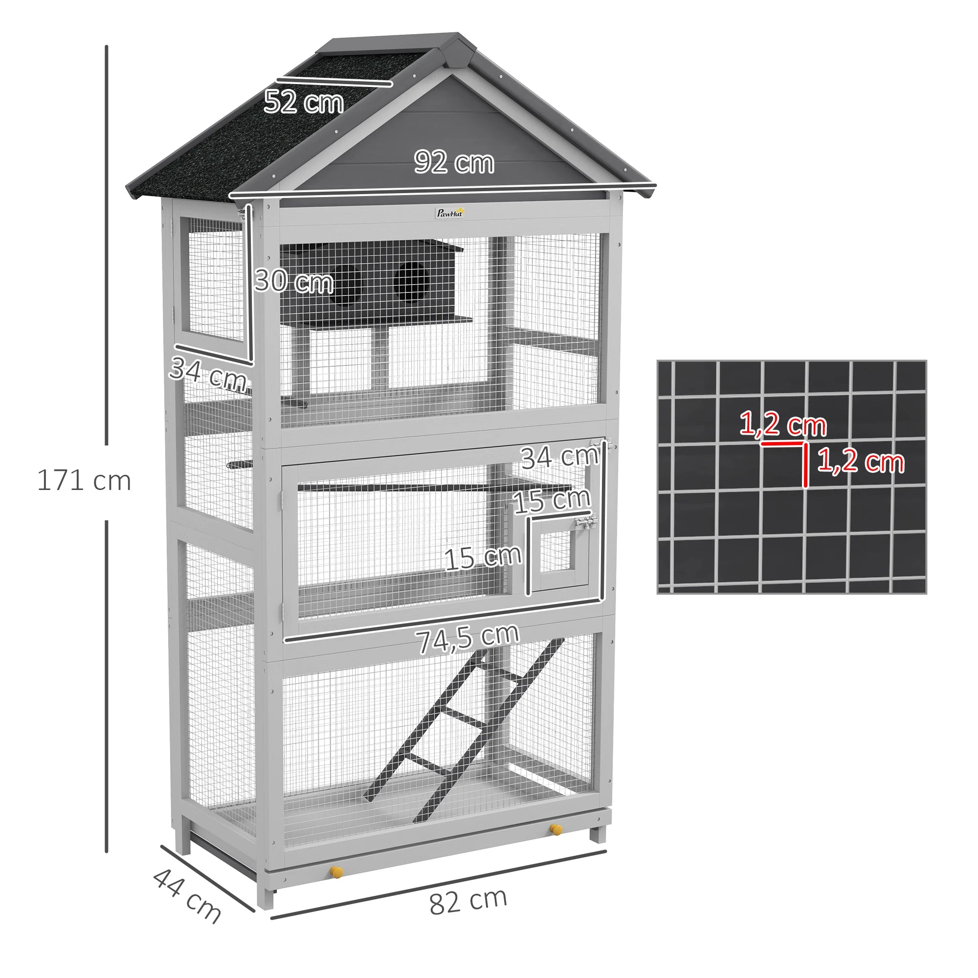 Grande cage d’extérieur en bois