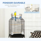 Cage toit ouvrant support roulant