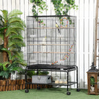 Cage noir haute pour perroquet