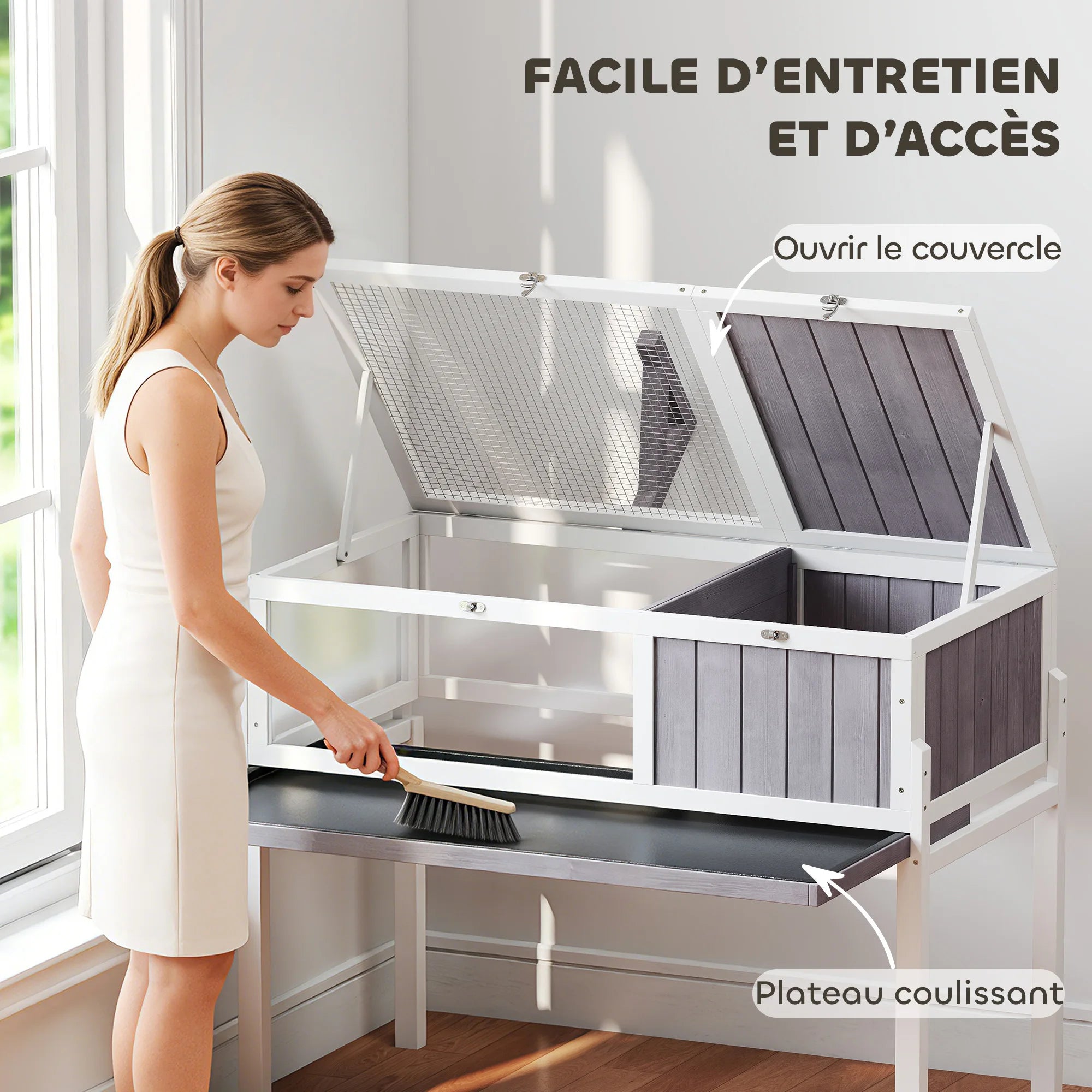 PawHut Maison tortues surélevé